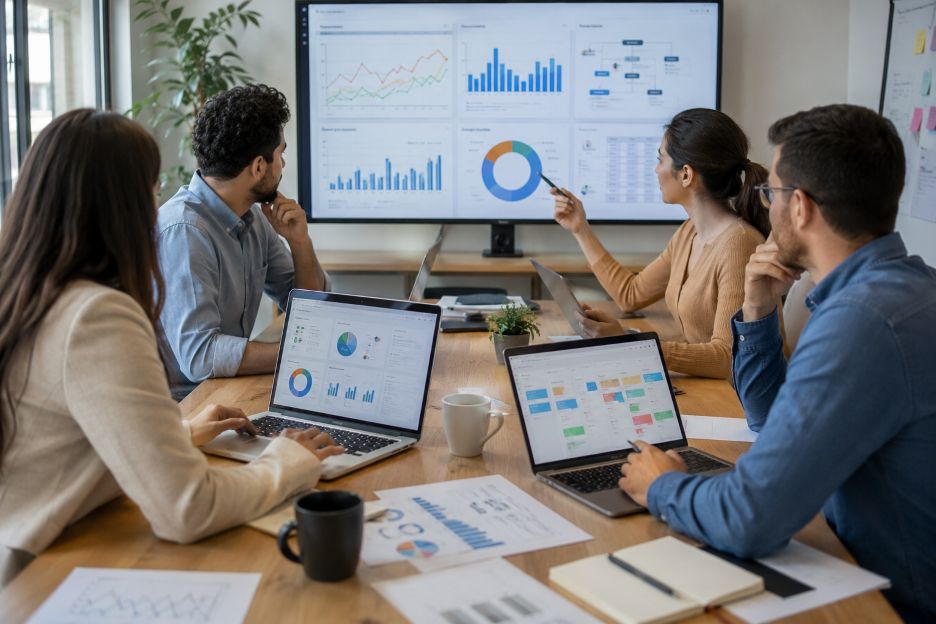 Collaborative meeting with data insights